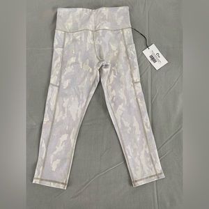 Zyia silver camo metallic pocket light n tight hi-rise 20”